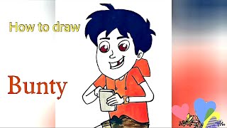 @EZDRAW | How to draw Bunty from Chikoo Aur Bunty | Drawing for beginners step by step |