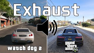 GTA 5 vs Watch Dogs 2: The Ultimate Vehicle Sound Showdown