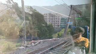 Vande Bharat Exp traverses through Kalva Mumbra towards its next halt Kalyan