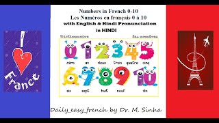 The French numbers from 0 to10 with English Pronunciations / French for Beginners