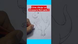 CÓMO DIBUJAR UN DINOSAURIO FÁCIL PARTE 2 #dibujo #dibujaranimales #drawing #aprenderadibujar