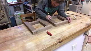 Walnut bench legs.