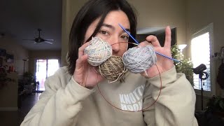 first livestream of 2024! knitting swatches & stuff :)