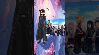 Kirito Vs Demon slayer | Hashira | #demonslayer #tanjiro #nezuko #anime #shorts  #viral #kirito #an