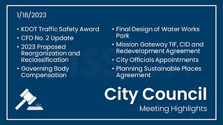 City of Mission City Council Meeting 1-18-2023