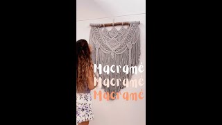 Macramé 🧶 Wall Hanging (+ Cat 🐈‍⬛)