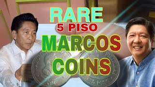 5 PHILIPPINE PISO MARCOS OLD COINS ANG LAKI AT MAKINIS PA | MAXS HUNTER