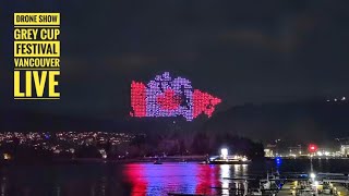 Vancouver Live 🇨🇦 - Grey Cup Drone Show, Coal Harbour (November 15, 2024)