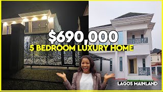 HOUSE FOR SALE IN LAGOS  NIGERIA | MAINLAND HOUSE TOUR | 5 BEDROOM HOUSE AROUND IKEJA