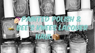 💅🏻Painted polish & 🐝 Bee's knees Lacquer Nail Art Haul📦