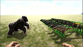 Megapithecus Gamma & Beta & Alpha vs Allosaurus ARK Battles