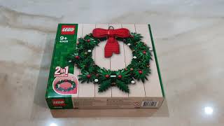 LEGO Seasonal Christmas Wreath 2-in-1 40426 Speed Build