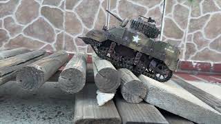 COOLBANK 1/16 RC TANK M5A1 STUART - OBSTACLE TEST RUN