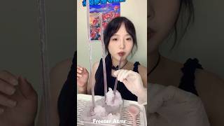 Thin crunchy ice eating asmr