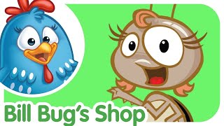 Lottie Dottie Chicken UK | Musical Instruments: Bill Bug's Shop | Nursery Rhymes For Kids