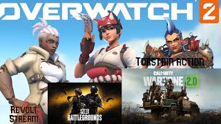 Overwatch 2, Warzone 2.0, Pubg, Cs (revolt stream) Torstai toimintaa täynnä