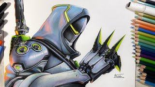 Drawing Genji (Overwatch 2) | Fame Art