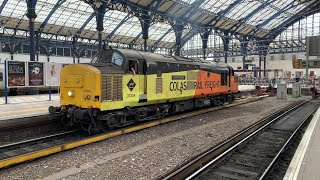 Colas class 37, 37254 departs Brighton - 10/05/23