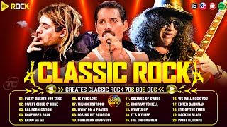 Best Classic Rock Songs 70s 80s 90s 🔥 Guns N' Roses, Aerosmith, Bon Jovi, Metallica, Queen, ACDC, U2