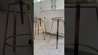 The stools I found on FBMP set the tone for the rest of my DIY kitchen island cart makeover!...