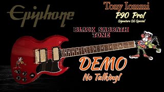 Tony Iommi SG   Demo  Epiphone -  Black Sabbath Tone | P90 Pickups | Catalyst 200 Amplifier