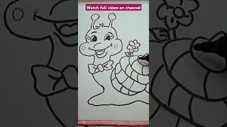 how to draw easy drawing snail #trending #youtubeshorts #art #easydrawing #shorts #short #kids #yt