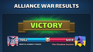 Attack Boost war hits vs The Shadow Senate (299 pts, 5 shots)