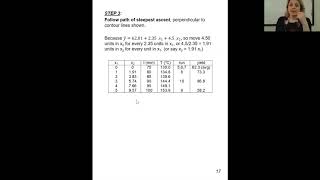 Ch9_3:  Response Surface Methods General Example, Part 2 Steepest Ascent Method Plot, PP 16to18