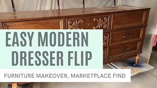 Modern dresser flip | furniture makeover