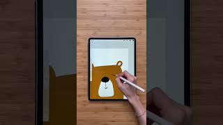 Procreate art🐻 #art #artshorts #arttutorial #easyart #procreate #shorts #fyp #create #iphone14