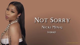 Nicki Minaj - Not Sorry (Verse - Lyrics)