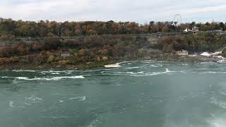 Waters edge of the Bridal Fall at Niagara Falls State Park.