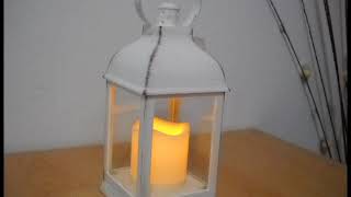 Fanal farol con vela led Blanco