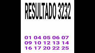 RESULTADO DA LOTOFACIL 3232