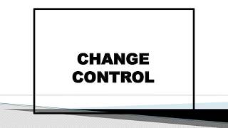 Change Control in pharmaceutical industry