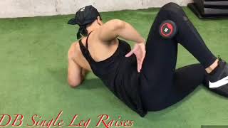 {Abductors} DB Single Leg Raises