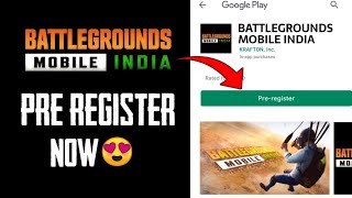 😍PRE-REGISTRATION BATTLEGROUNDS MOBILE INDIA