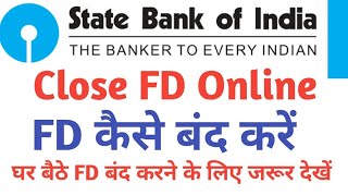 How to close FD in SBI online || Online FD closure || SBI FD closure || Digital karo ||