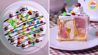 Kolay tatlı | Çikolatalı dondurmalı kek nasıl yapılır | Chocolate M&M Ice Cream Cake | Yummy Cake