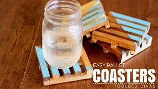 Easy DIY Pallet Style Drink Coasters