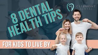 8 Dental Health Tips For Kids To Live By #DentalParentingTips #ChildrensOralHealth #dentalcaretips