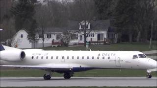 Delta Connection (Chautauqua Airlines) ERJ-145 Taxi and QUICK Takeoff at Rochester (KROC)