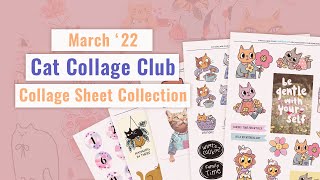 Cat Collage Club March '22 | Collage Sheets For Cat Lovers