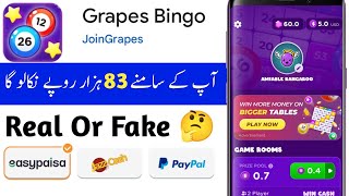 Grapes Bingo App Real Or Fake | Grapes Bingo Withdrawal | Grapes Bingo Payment Proof| Grapes Bingo