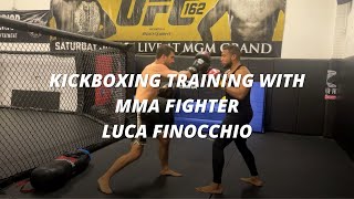 Mitt Work Training With MMA Fighter Luca Finocchio