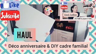 HAUL 🛍 # Décoration anniversaire de chéri 🥰 # Photos de famille & DIY cadre