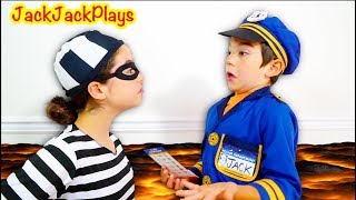 Best Floor is Lava Skits | Cops & Robbers Pretend Play | JackJackPlays