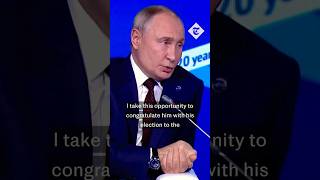 Moment Vladimir Putin congratulates Trump on US election victory