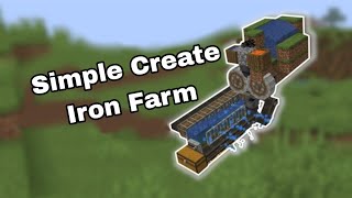 Simple iron farm with create mod | Minecraft 1.19.2