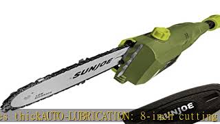 Sun Joe SWJ800E 8-Inch 6.5-Amp Telescoping Electric Pole Chain Saw with Automatic Chain Lubrication